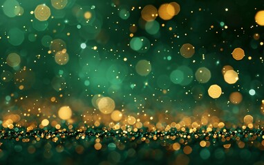 A colorful background with a green and yellow Abstract blur bokeh banner background