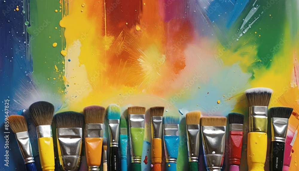 Poster exploring the spectrum of creativity: a closeup look at artistic tools and techniques