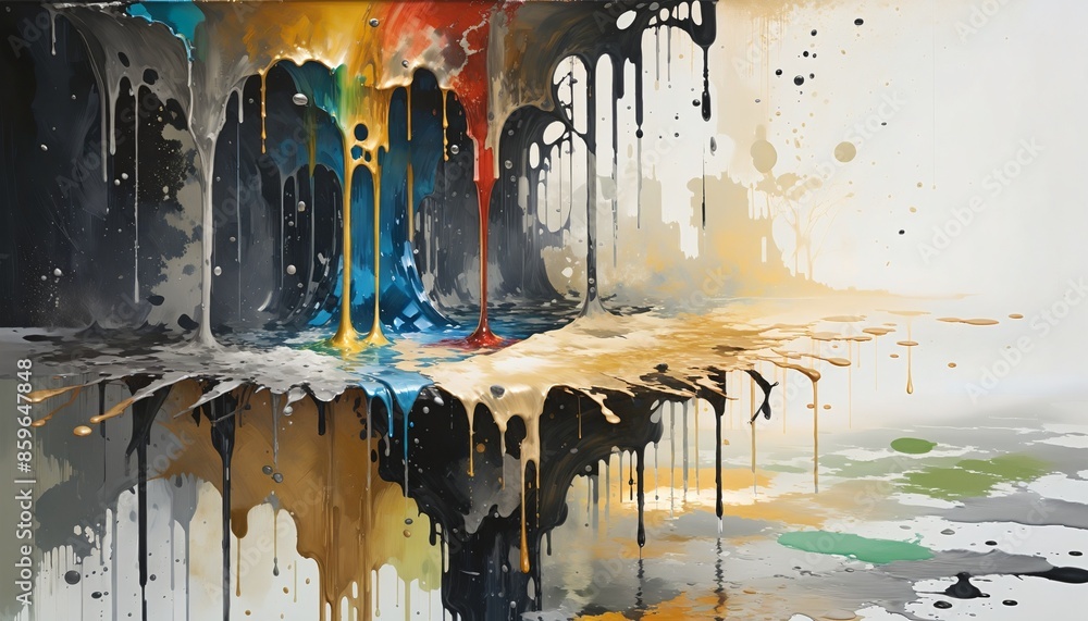 Poster abstract background with splashes