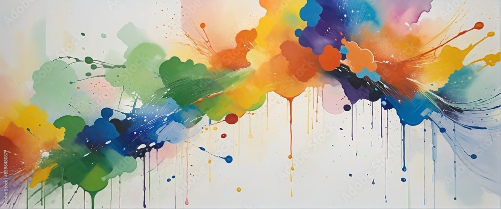 Poster **vibrant canvas: exploring bold textures and colorful patterns in modern art**