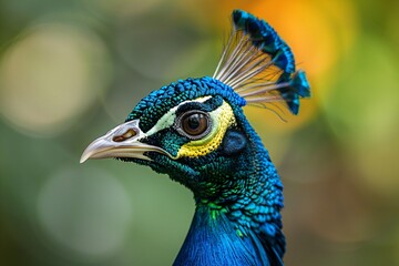 Obraz premium portrait of a colorful peacock