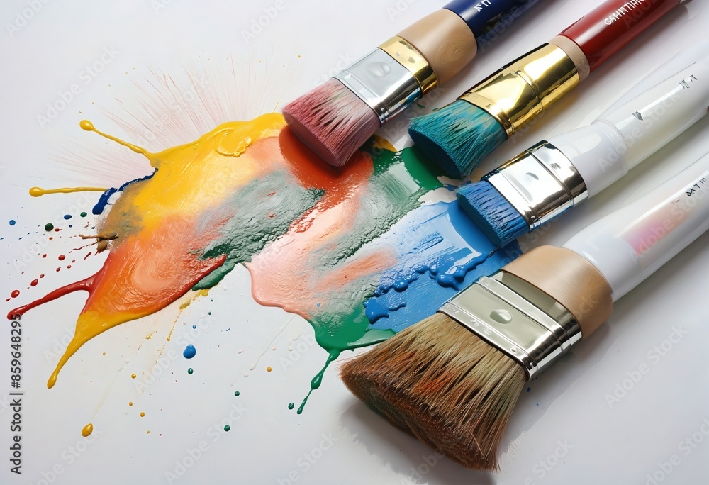 Poster the versatile paintbrush: a colorful artist's tool everything related to generative ai has been remo