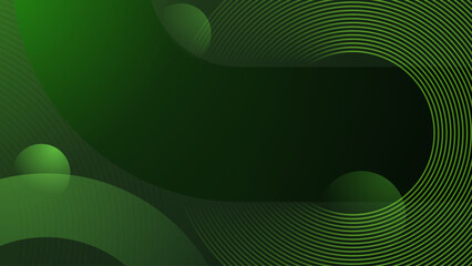 Geometric shape gradient green background. Abstract modern lines design illustration. Suit texture for web, banner, brochure, flyer, poster.
