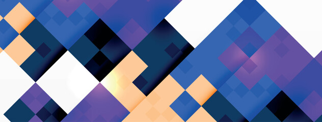 Dynamic colorful squares background. Vector Illustration For Wallpaper, Banner, Background, Card, Book Illustration, landing page