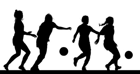 futbol femenino, silueta, femenil, vector, pelota, soccer, deportes, ilustracion, mujer