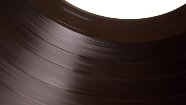 Rotation of a musical LP vinyl record