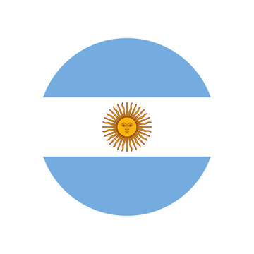 Round Argentina flag icon
