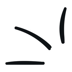 Comic element with manga effect and action lines. Angry cartoon doodle and graphic icon. Japanese splash with fun talk expression. Flat vector illustration isolate