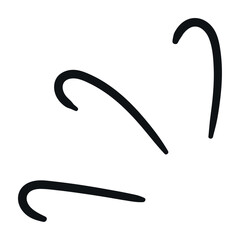 Comic element with manga effect and action lines. Angry cartoon doodle and graphic icon. Japanese splash with fun talk expression. Flat vector illustration isolate