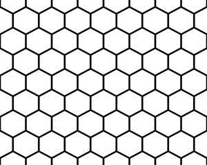 SVG Black  honeycomb seamless pattern