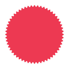 Zigzag circle badge, color rectangle frames set. Label price callout. Flat vector illustration isolated on white background.