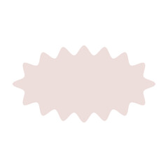 Zigzag circle badge, color rectangle frames set. Label price callout. Flat vector illustration isolated on white background.