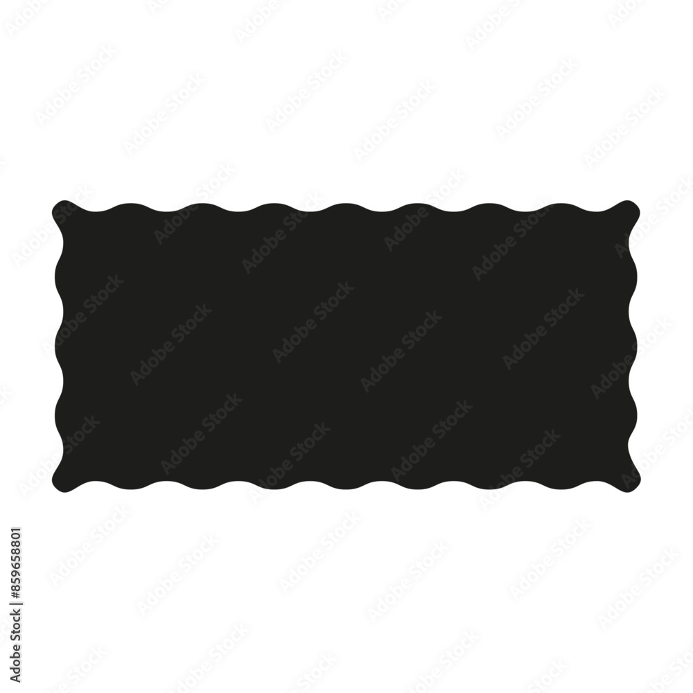 Poster rectangle and square wavy frames, scalloped edges, zigzag borders. flat vector illustration isolated