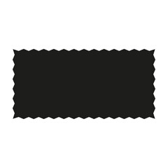 Obraz premium Rectangle and square wavy frames, scalloped edges, zigzag borders. Flat vector illustration isolated on white background.