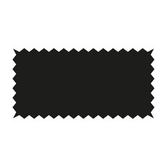 Rectangle and square wavy frames, scalloped edges, zigzag borders. Flat vector illustration isolated on white background.