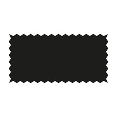Rectangle and square wavy frames, scalloped edges, zigzag borders. Flat vector illustration isolated on white background.