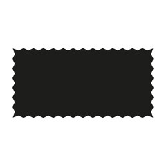 Rectangle and square wavy frames, scalloped edges, zigzag borders. Flat vector illustration isolated on white background.