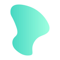 Abstract blob with wavy and irregular shape. Organic figure amoeba with fluid form. Flat vector illustration isolated on white background.