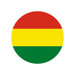 Round Bolivia flag icon