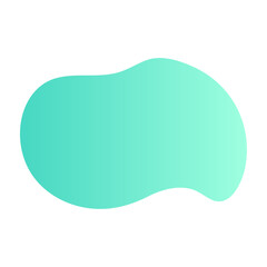 Abstract blob with wavy and irregular shape. Organic figure amoeba with fluid form. Flat vector illustration isolated on white background.