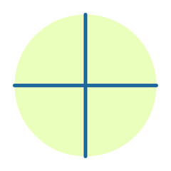 Pie chart with different segments in a circular diagram. wheel graph divided into parts and sections. Flat vector illustration isolated on white background.