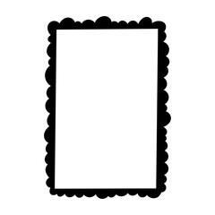 Rough square and rectangle shapes. Hand drawn box edges and paint frame. Flat vector illustration isolated on white background.