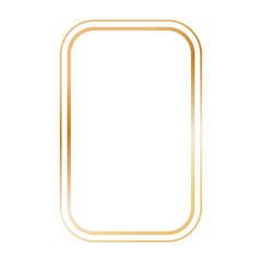 Gold frame with arch shape and border. Indian style window design. Flat vector illustration isolated on white background.