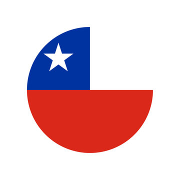 Round Chile flag icon