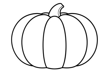 pumpkin line art cartoon vector icon illustration