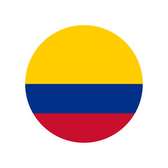 Round Colombia flag icon