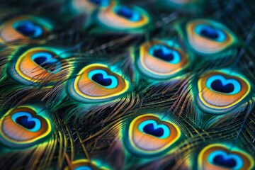 Obraz premium Peacock Feathers Close-Up
