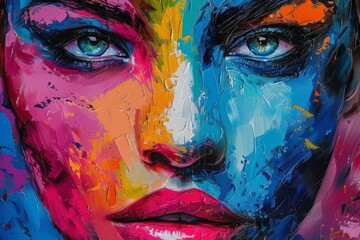 Vibrant Abstract Portrait