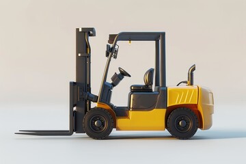 Forklift On White Background