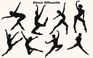 Dance silhouette pack of dancer silhouettes, chair dancer silhouette
