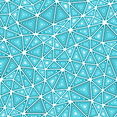 Triangles vector pattern. Medium triangles size. Multiple repeated inner triangles. One tone colored style. Repeatable pattern. Stylish vector tiles. Seamless vector illustration.