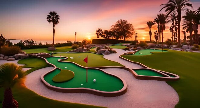 Minigolf course for children.