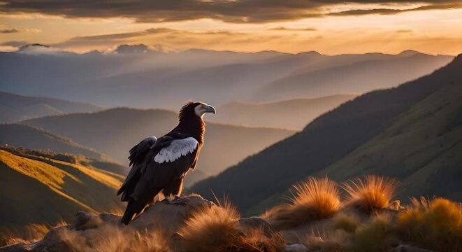 Andean condor in the mountains of Peru.