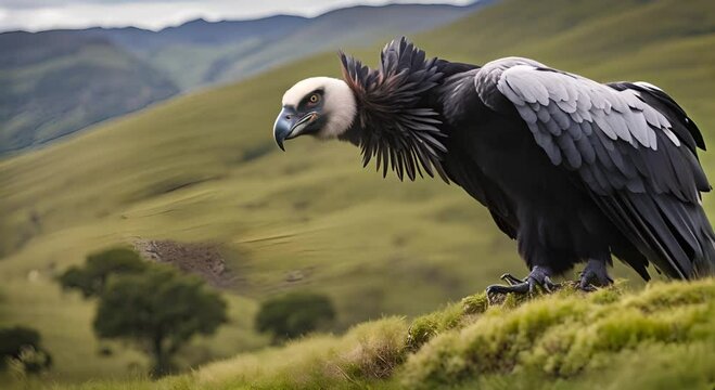 Andean condor in the mountains of Peru.