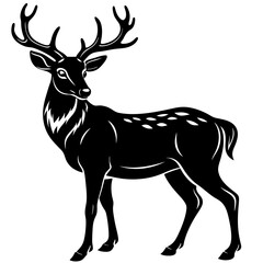 buck-silhouette-on-white-background 