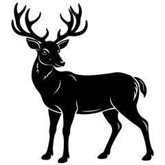 buck-silhouette-on-white-background 