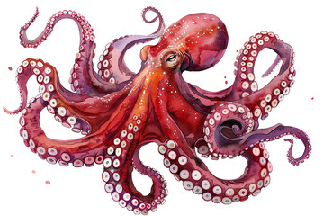 Fototapeta premium image of an octopus with transparent background. PNG