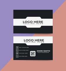 Elegant Black modern business card layout template