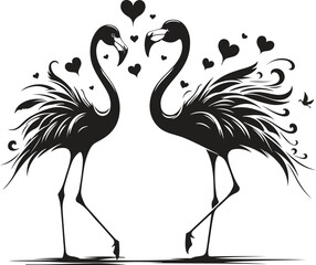 flamingo silhouette illustration