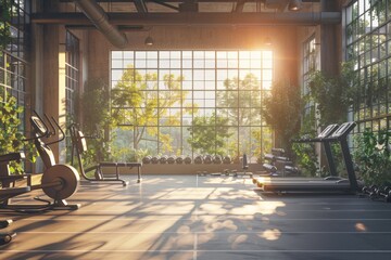 Modern Sunlit Indoor Gym