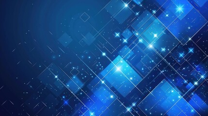Abstract technology background with geometric blue shapes
