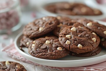 Fototapeta premium Chocolate Chip Cookies on Plate