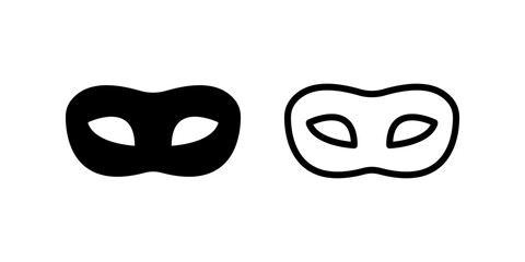 Mask icon set. festival masks design. Flat illustration of vector icon on white background