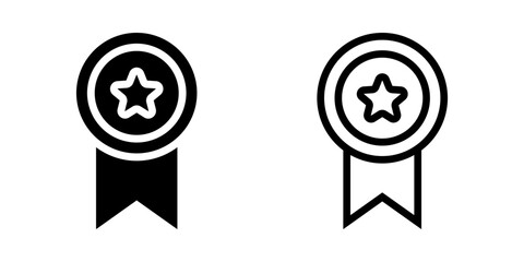 Medal icon. Quality sign. Flat illustration of vector icon on white background