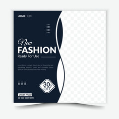 Creative modern fashion design social media post template