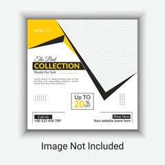 Creative modern fashion design social media post template